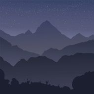 Silhouette of mountains