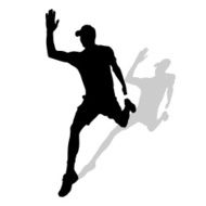 Vector silhouette of a man N682