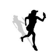 Vector silhouette of a woman N1594