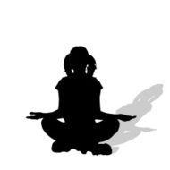 Vector silhouette of a woman N1596