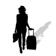 Vector silhouette of businesswoman N101