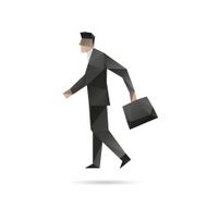 Abstract business man vector illustration N3