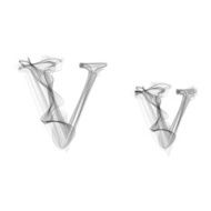 Black Smoke font Letter V N2