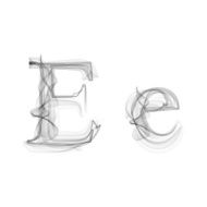 Black Smoke font Letter E N2