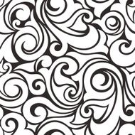 Seamless black and white pattern Vector illustration