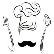 Chef Hat With Spoon And Fork N3