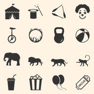 Vector Set of Circus Icons N6