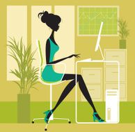 Woman in office N4