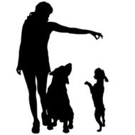 Vector silhouette of woman N299