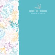 Colorful pastel branches square torn seamless background