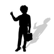 Vector silhouette of a businessman N20