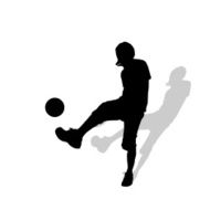 Vector silhouette of a man N685