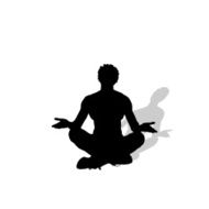 Vector silhouette of a man N686