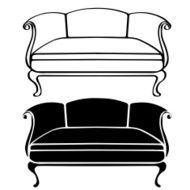 Furniture set vintage sofa