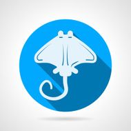 Stingray flat round vector icon