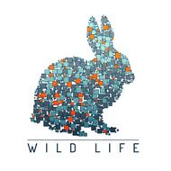 Abstract bunny Hare Mosaic Vector illustration Wild life