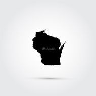 Map of the U S state Wisconsin