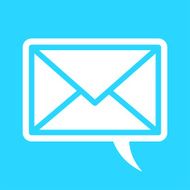 Speech bubble with an envelope