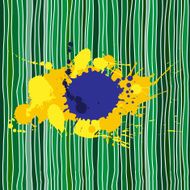 Vector background - abstract Brazil flag made of colorful splashes N2
