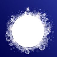 Blue Christmas Frame