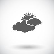 Cloudiness single flat icon N3