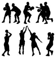 Basketball players in action N5