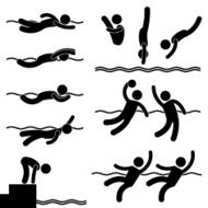 Swimming Sport Pictogram