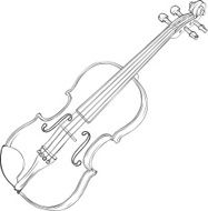 Violin Drawing cutout