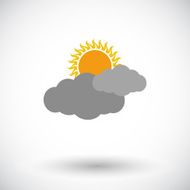 Cloudiness single flat icon N4