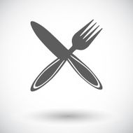 Cutlery single flat icon
