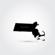 map of the U S state Massachusetts N2