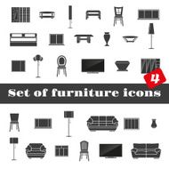 Set of furniture icons N3