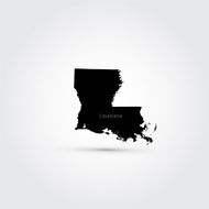 map of the U S state Louisiana N3