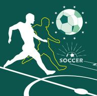 line art soccer symbol