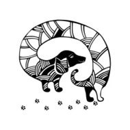 Dachshund dog Vector cartoon illustration