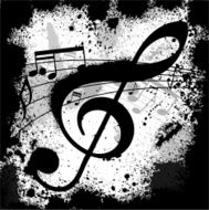 Ink blots treble clef