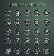 Vector metal Business Icons N2