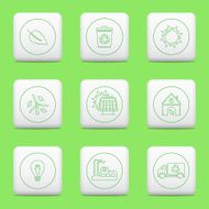 Eco icons web buttons