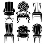 Vintage furniture set chair armchair throne
