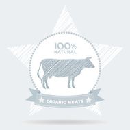 Farm shop cow milk Diagram Design Elements in Vintage Style