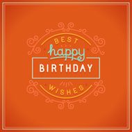 Vector happy birthday greeting card design