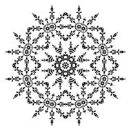 Pattern of snowflakes contours N3