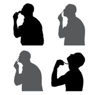 Vector silhouettes people N31
