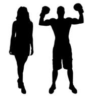 Vector silhouette of a man N691