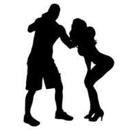 Vector silhouette of a man N692