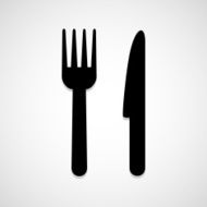 Knife and fork icon great for any use Vector EPS10