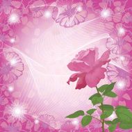 Holiday background with flower rose