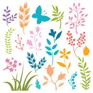 Spring Floral Design Elements Collection