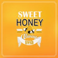 Typography honey bee poster