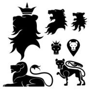 Lion set heraldry